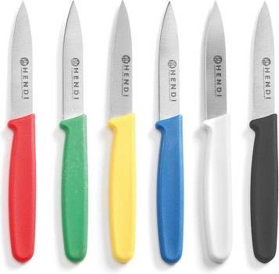 Hendi Set schilmessen polypropyleen heft HACCP richtlijnen 6 kleuren 175 mm