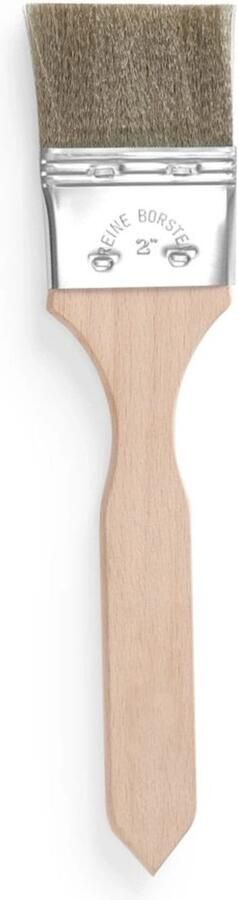 Hendi Boter- en vetkwast plat roestvast staal hittebestendig 220x50 mm