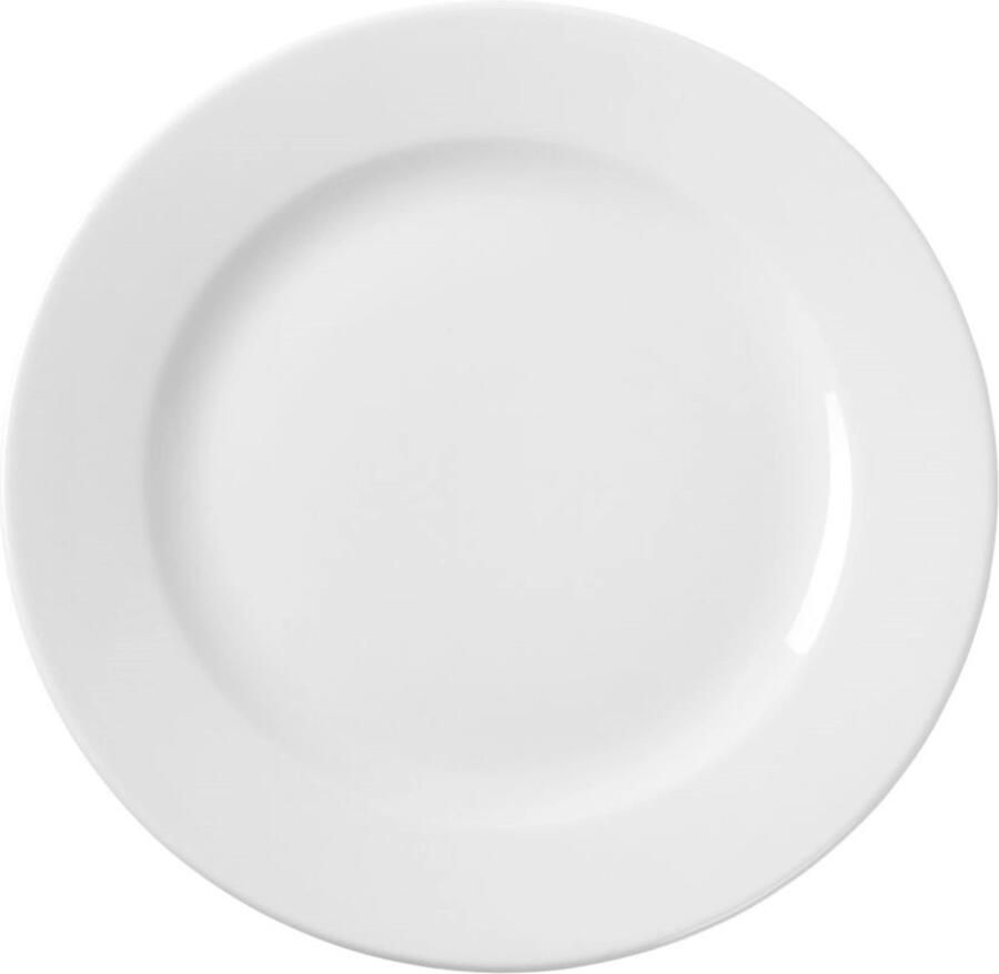 Hendi Plat bord versterkte randen hotelporselein slijtvast wit ⌀270 mm