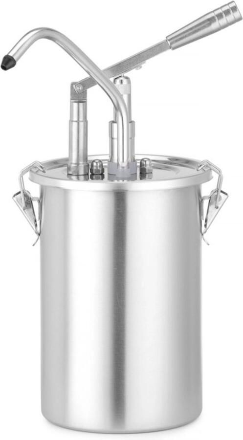 Hendi Sauspomp roestvast staal 4 5L Ø180x(H)420mm Verwijderbare deksel Handige dosering