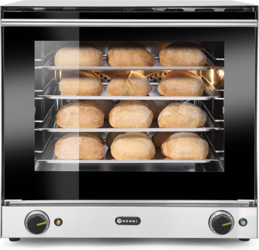 Hendi Heteluchtoven Vrijstaand Type: H90 4 Etages Professionele Horeca Oven 230V 2670kW 59 5x59 5x57(H)cm
