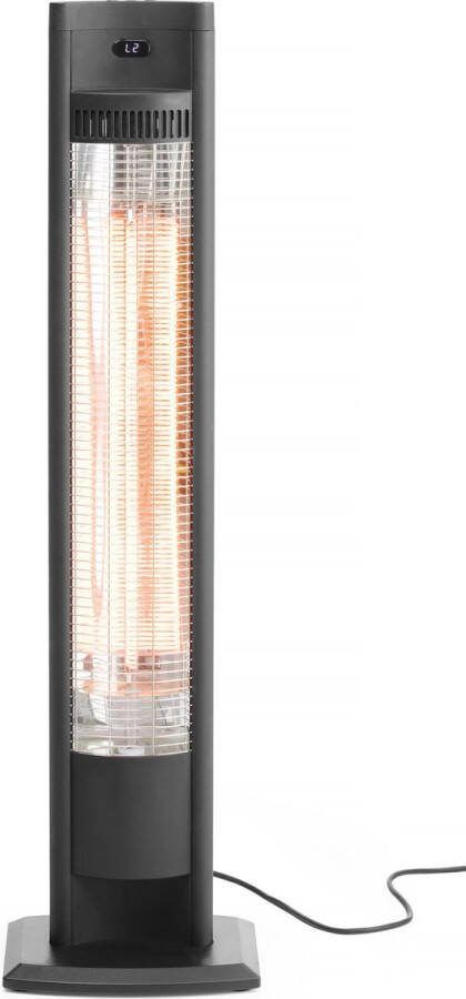 Hendi Terrasverwarmer Elektrisch Professionele Elektrische Kachel Infrarood Verwarming Type: Tornado 230V 2000W 13x9x(H)90cm