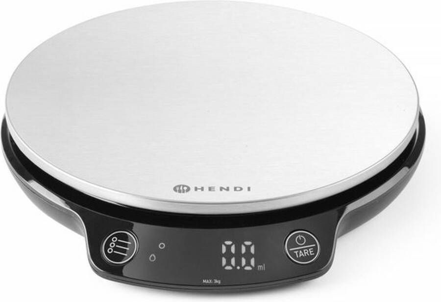 Hendi Keukenweegschaal Digitaal Hoge Precisieweegschaal Timer 0 1gr 3kg