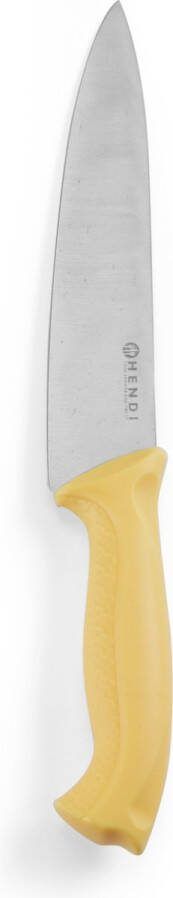 Hendi Koksmes Geel HACCP Polypropyleen Heft 320 mm