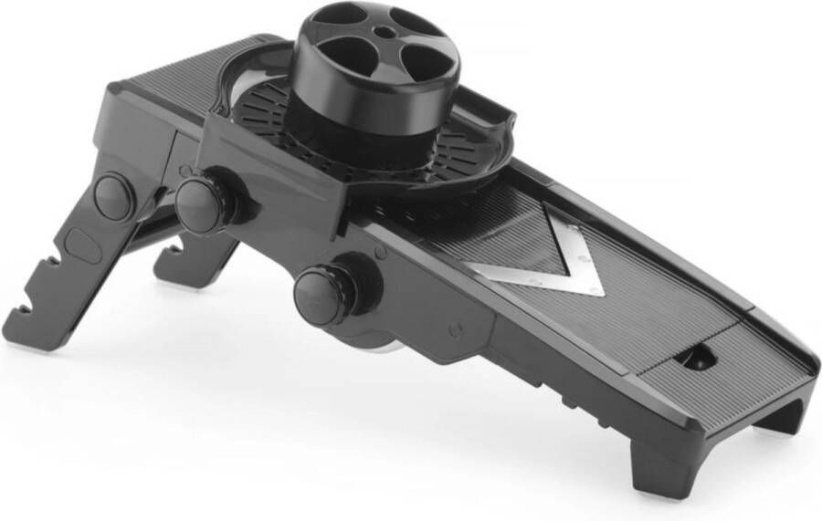 Hendi Mandoline groentesnijder V-vorm Incl. 5 extra RVS messen instelbare snijdikte 1 tot 9 mm