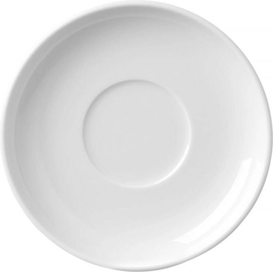 Hendi Schotel voor koffie en cappuccino versterkte randen slijtvast porselein ⌀145 mm wit