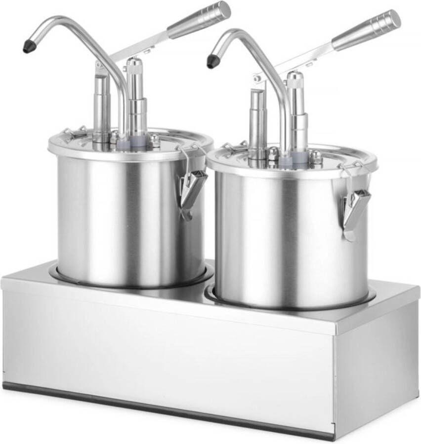 Hendi Sauspomp Roestvast Staal Set 2 Stuks 9L 400x200x(H)440mm 558119 Restaurant Hotel Professioneel