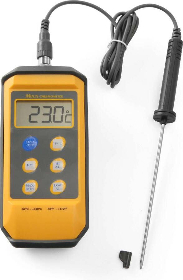 Hendi Thermometer Digitaal met Stiftzonde Schokbestendig Professionele Temperatuurmeter voor Koken Kookthermometer Keukenthermometer Kernthermometer Temperatuurbereik: ( -50 350°C ) 20 4x4 2x(H)2cm