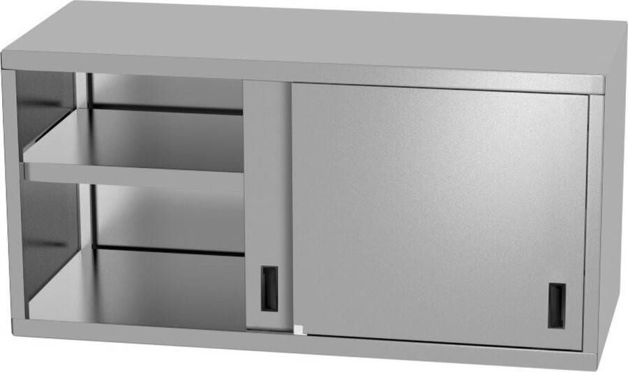 Hendi Wandmontagekast Met Schuifdeuren Gelast Diepte: 300mm. Profi Line 800x300x(H)600mm 814154 Horeca & Professioneel