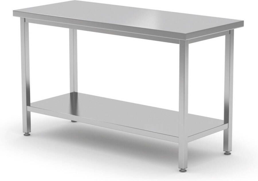 Hendi Werktafel Zware Uitvoering Met Plank 600 Mm Diep Kitchen Line 1000x600x(H)850mm 811511 Horeca & Professioneel