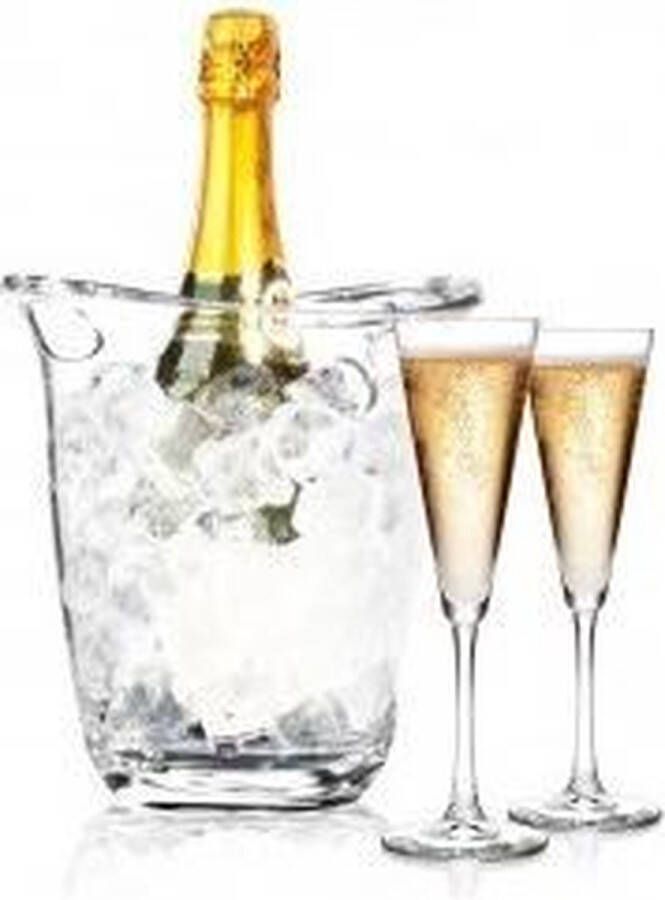BarUp Wijnkoeler 3 Liter Transparant Kunststof Champagnekoeler 220x185x(H)226mm