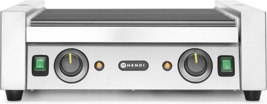 Hendi Worstenroller Grill 11 Rollers Hotdog Machine Professionele Worstenwarmer 230V 1180W 52x47 7x(H)17 5cm