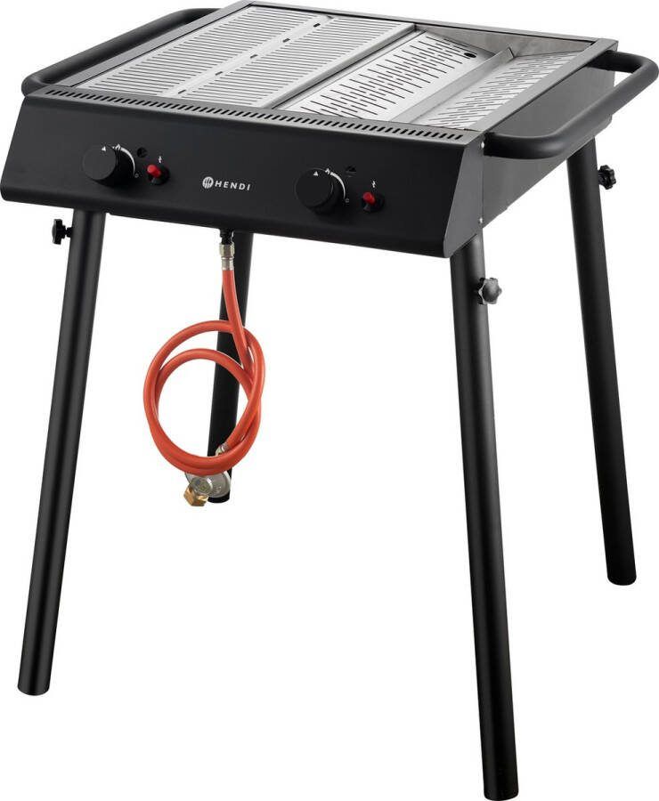 Hendi Xantos Black Gasgrill Zwart 9 5kW 770x710x(H)870mm 148631 Horeca & Professioneel