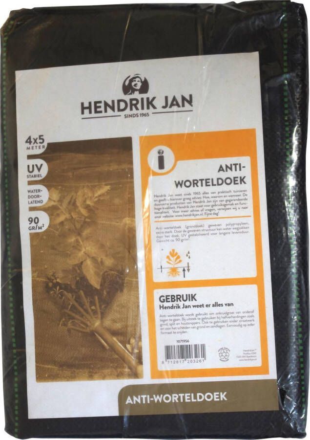 Hendrik Jan Anti Worteldoek Gronddoek 5 X 4 M Zwart