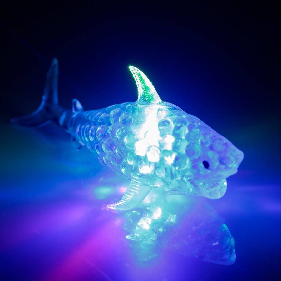 Hengelsportcadeau.nl Lichtgevende Squishy Dolfijn Blauw Oplichtende Stressbal Antistress Knijpbal Squishy Stretch Gel Bal