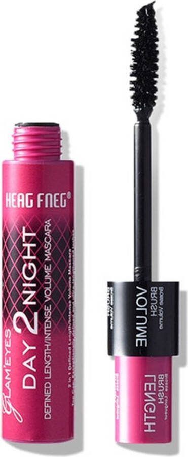 Hengfei Black Fiber Lash 4d Mascara Verlenging Curling Dubbele Kop Groei Wimper Volume 3d Mascara Waterdicht Dikke Ogen Make-Up 30G