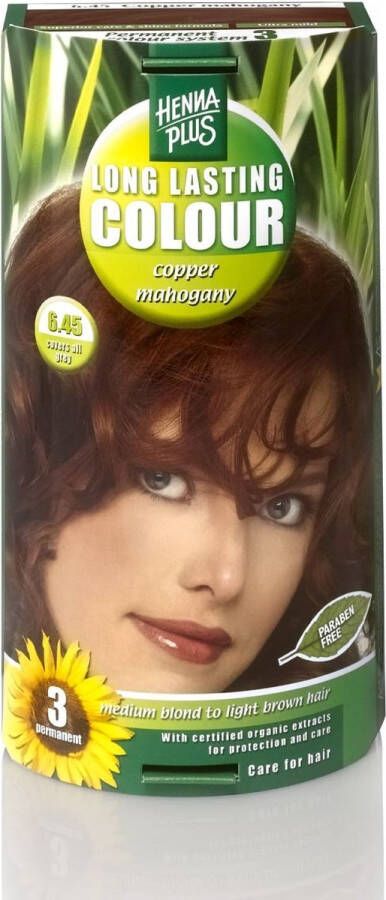 Hennaplus Long Lasting Colour 6.45 Copper Mahogany Haarverf