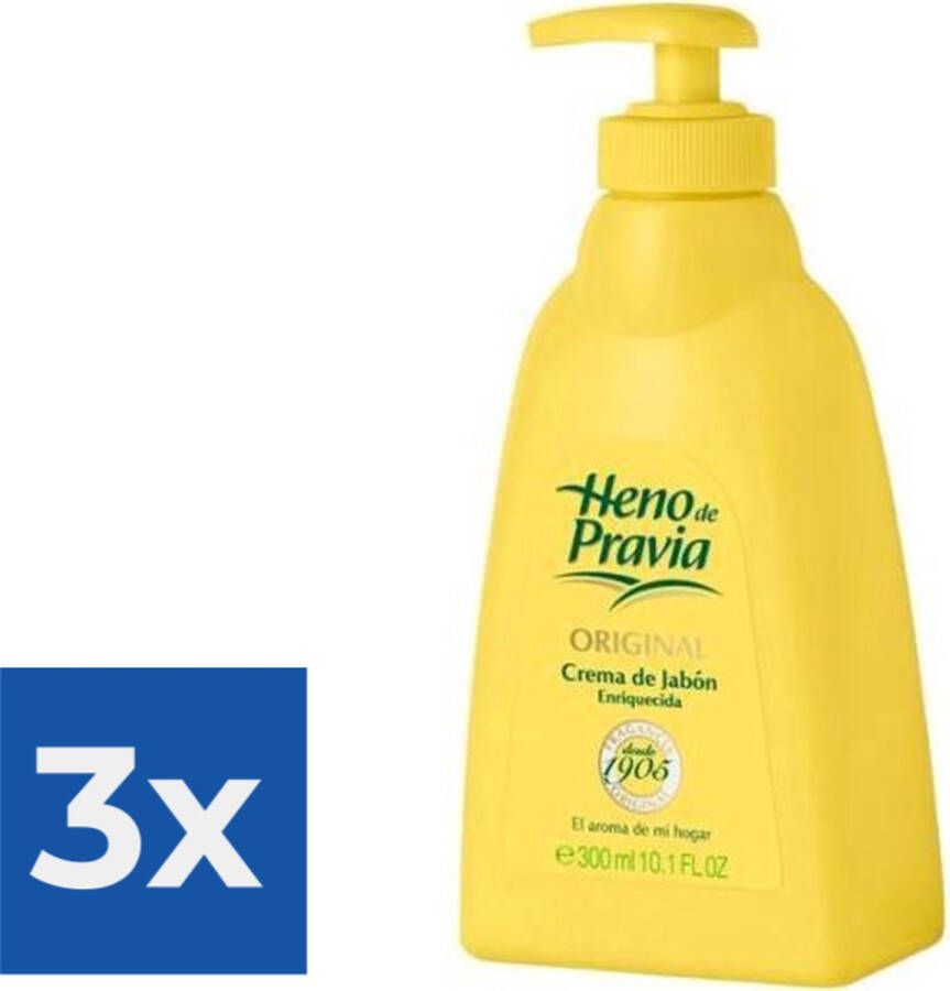 Heno De Pravia Handzeep met dispenser Original (300 ml) Voordeelverpakking 3 stuks