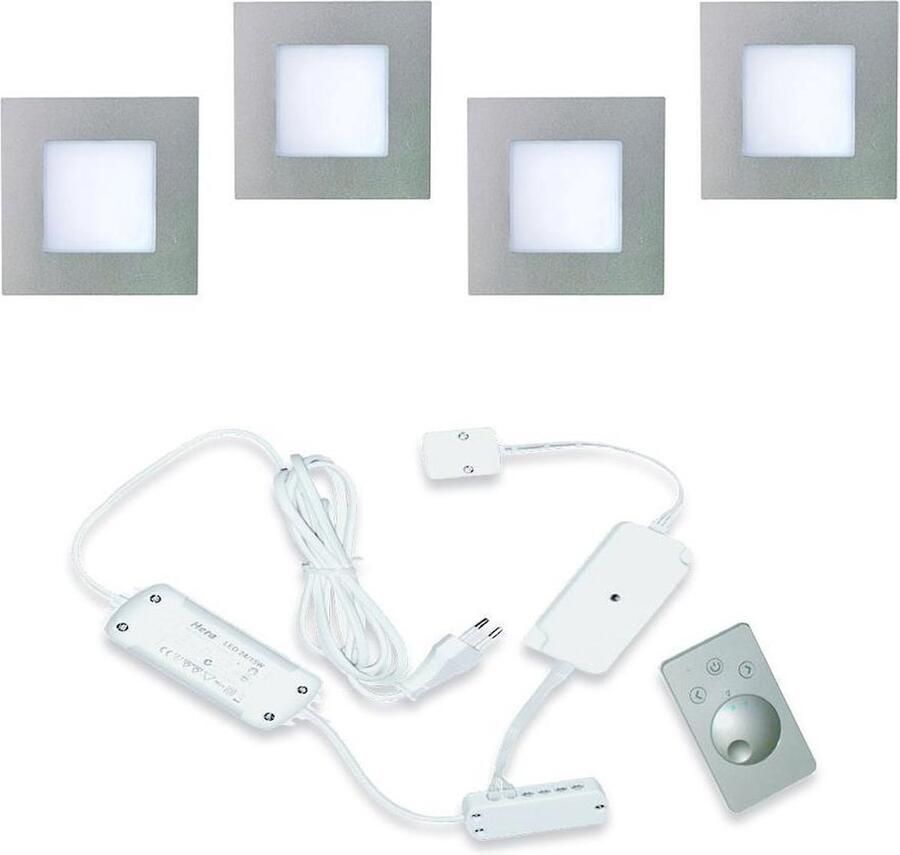 Hera Inbouwspot FQ68. Dimbaar. Lichtkleur instelbaar. Set van 4