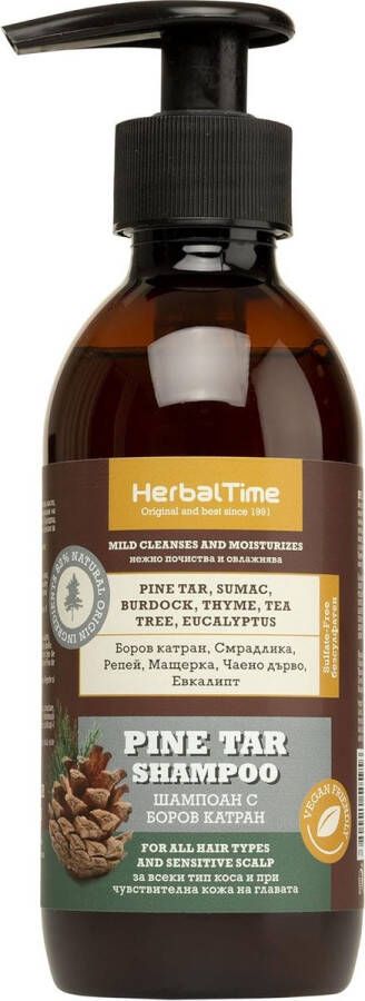 Herbal Time Dennenhars Shampoo Intens Verlichtend bij Eczeem Psoriasis Roos Jeuk Gevoelige Hoofdhuid 240ML