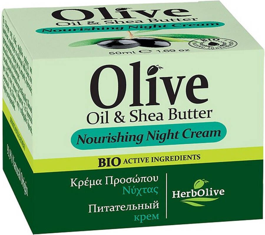 Herbolive Voedende Nachtcrème met Olijfolie & Shea Butter 50ml