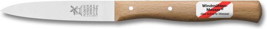 Robert Herder Molenmes Officemes Carbonstaal Middenspits Lemmet 85 mm Heft Beukenhout