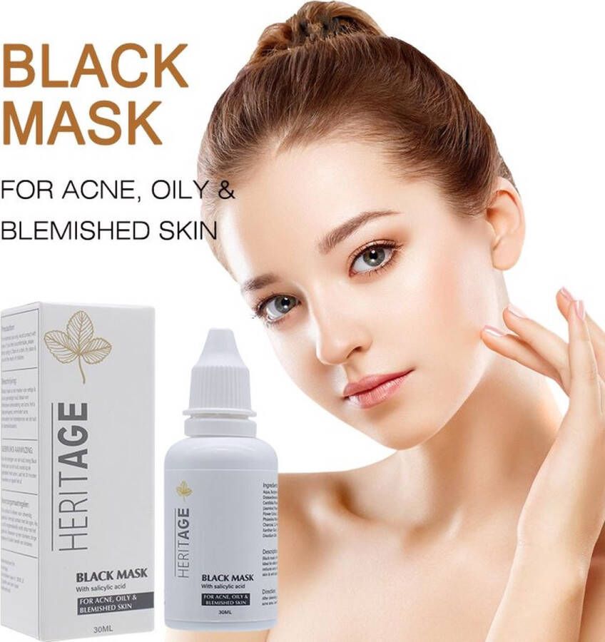 Heritage Acne gezichtsmasker met Antibacterieel en salicyl acid tegen puist-tegen acnevlekken-tegen vette huid-tegen ontstekingen