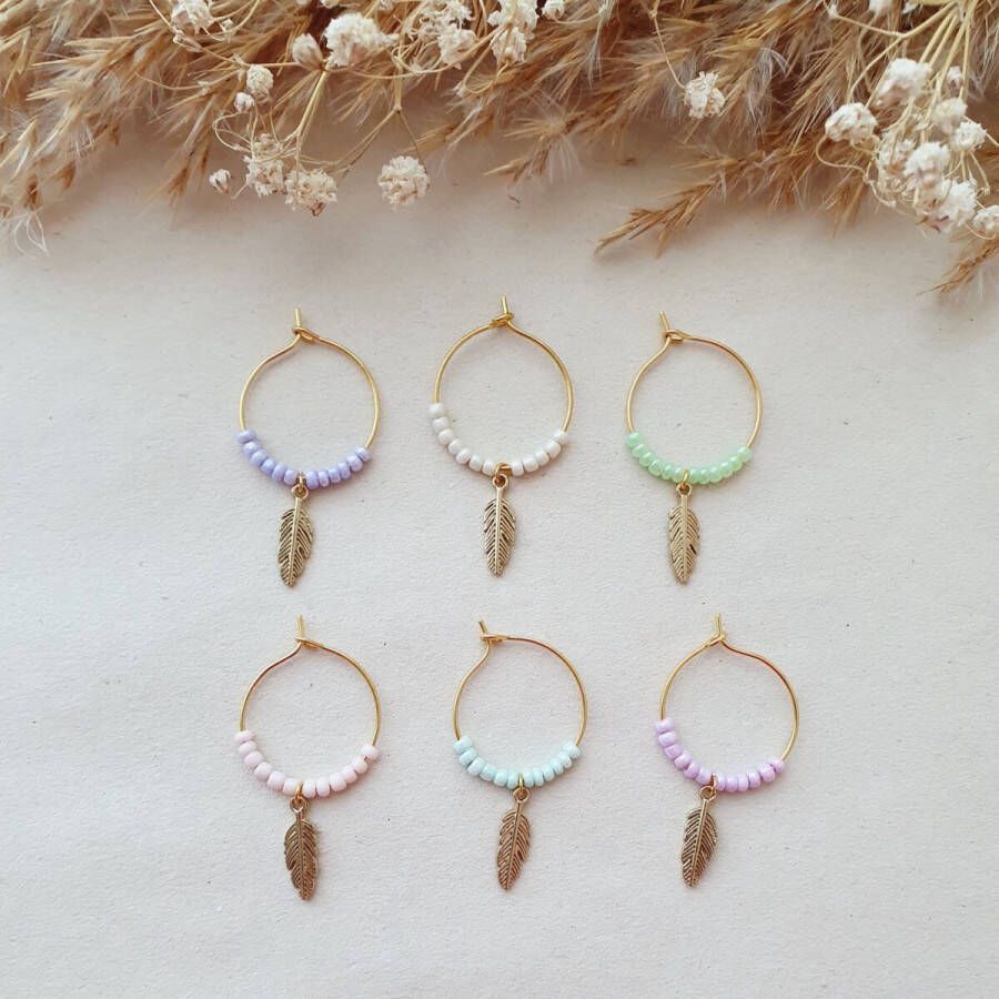 Herken je wijnglas beautiful feather candy glasmarker wijnglasringen goud kadotip