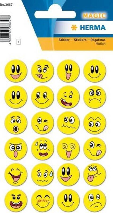 Haza Original stickers smiley geel 24 stuks