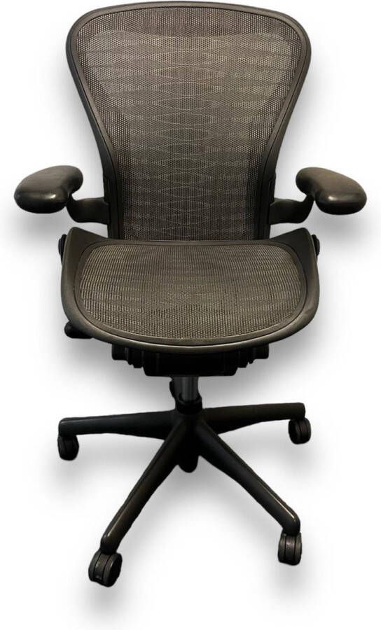 Herman Miller Aeron Tuxedo Pellicle Netweave bureaustoel met vaste armen met garantie