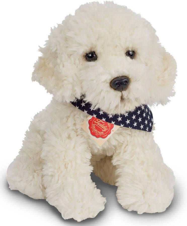 Hermann Teddy Knuffeldier hond Labradoodle puppy zachte pluche premium kwaliteit knuffels blond 28 cm