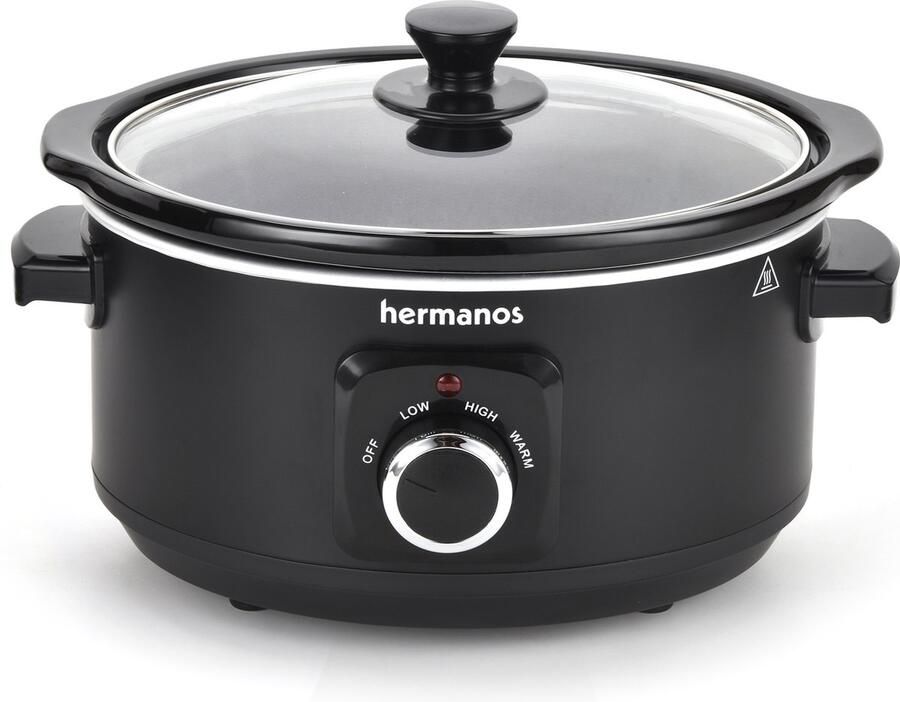 Hermanos Slowcooker 3.5 liter Keramische binnenpan Zwart SC01B