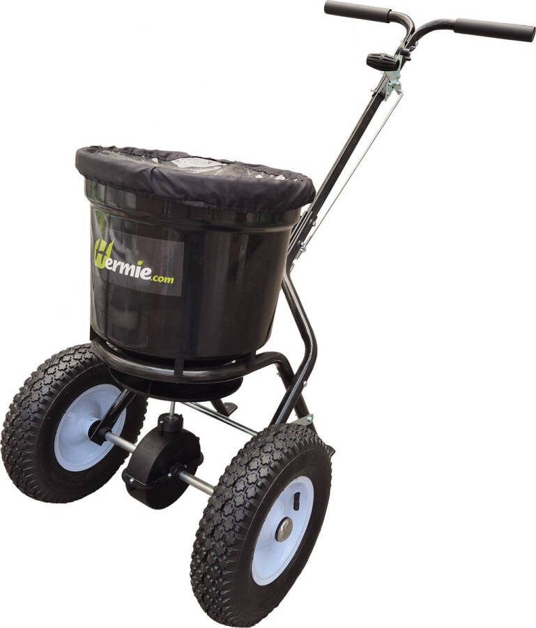 Hermie Professionele meststofstrooier strooiwagen 23 liter inclusief scherm en regenhoes Ideaal voor strooien van grote oppervlaktes >1000m² strooikar strooiwagen gazon strooiwagen graszaad meststof strooier zout strooier