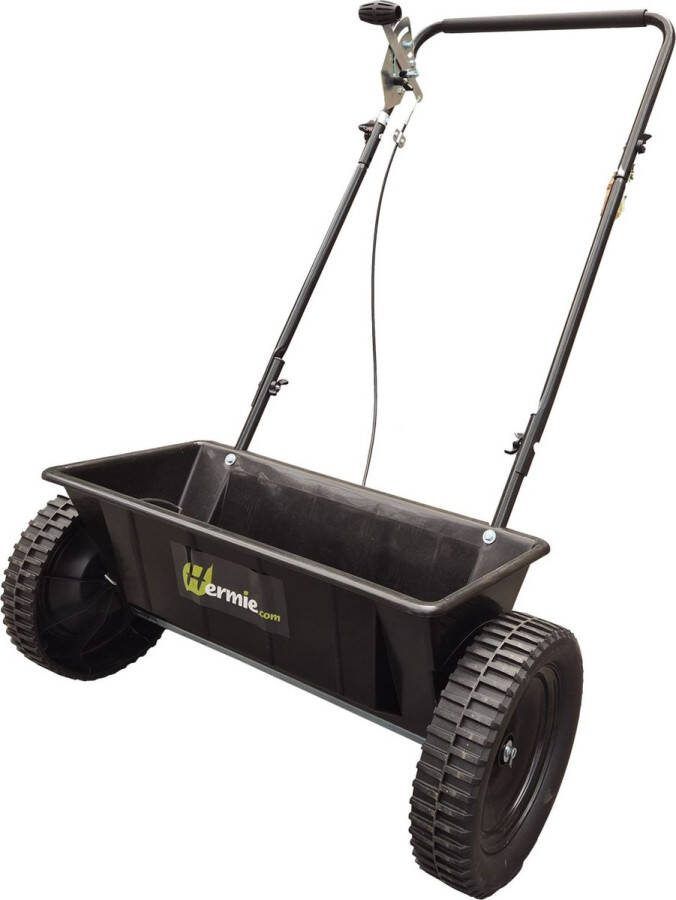 Hermie Professionele meststofstrooier strooiwagen 25 liter Ideaal voor strooien tot 200m² strooikar strooiwagen gazon strooiwagen graszaad meststof strooier strooiwagen voor zaden zout strooier