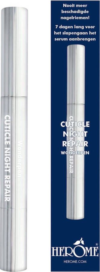 Herome Nagelriemserum Nagelriemolie Wonderpen Cuticle Night Repair Kalmeert en Herstelt Kapotte Droge Onstoken Nagelriemen 1.9gr