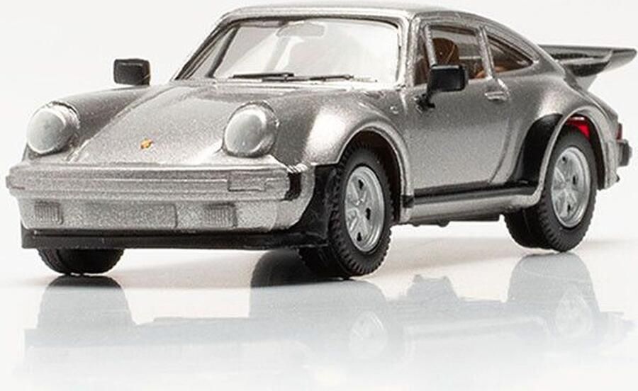 Herpa Porsche 911 Turbo zilver metallic Schaalmodel Auto 1:87 H0