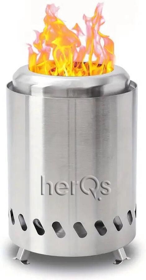 HerQs Smokeless FirePit Mini Rookloze vuurkorf Rookvrije vuurkorf voor op tafel en balkons