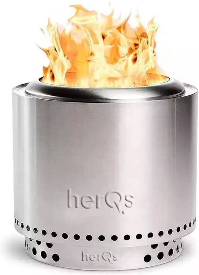 HerQs Smokeless FirePit Blaze Rookloze Vuurkorf voor de gemiddelde en grote tuin
