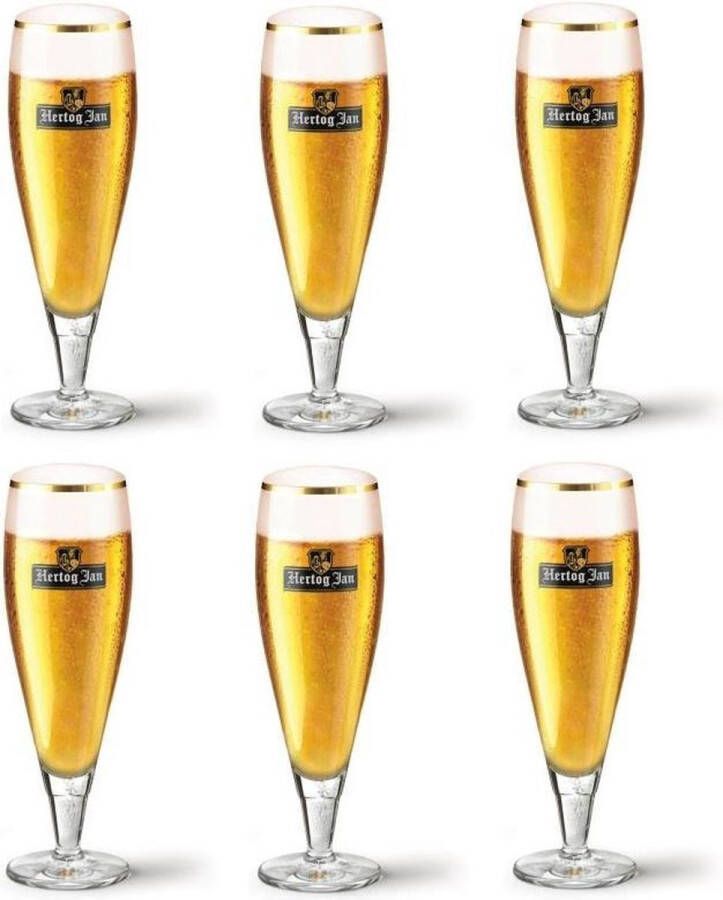 Esschert Design Hertog Jan Bierglazen op Voet 250 ml 6 stuks