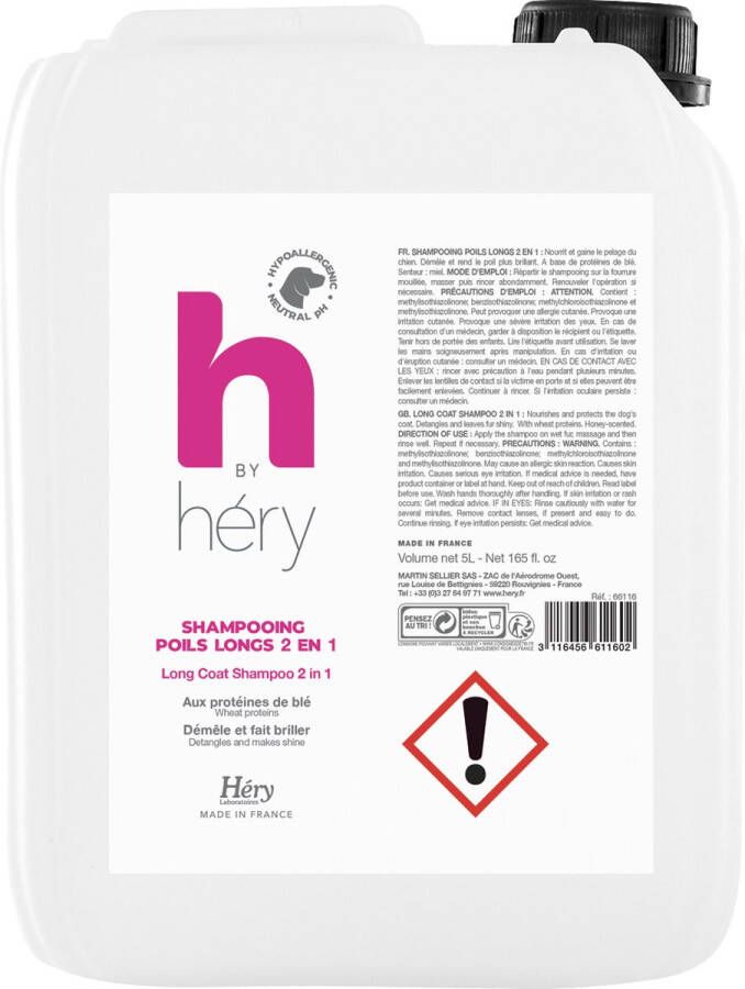 Héry Hery H By Hery Shampoo Hond Voor Lang Haar