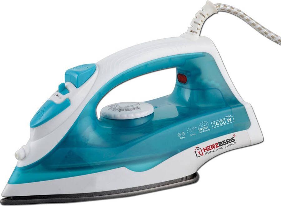 Herzberg Home & Living Herzberg HG-8038: 1400W Stoomstrijkijzer Turquoise
