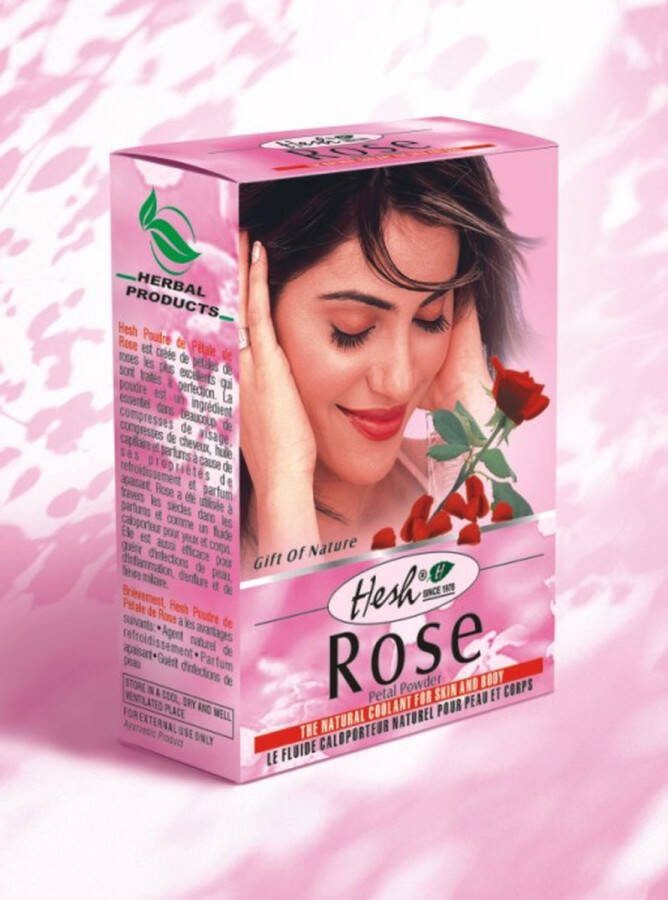 HESH Gezichtsmasker Rose (van rozenblaadjes) 100% natuurlijk 100 gram