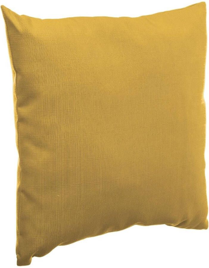 Merkloos Bank sier tuin Kussens Voor Binnen En Buiten In De Kleur Mosterd Geel 40 X 40 X 10 Cm Tuinstoelkussens