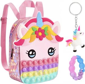 Het Betere Merk fidget toys Unicorn rugzak meisje schooltas meisje unicorn speelgoed pop it roze tas