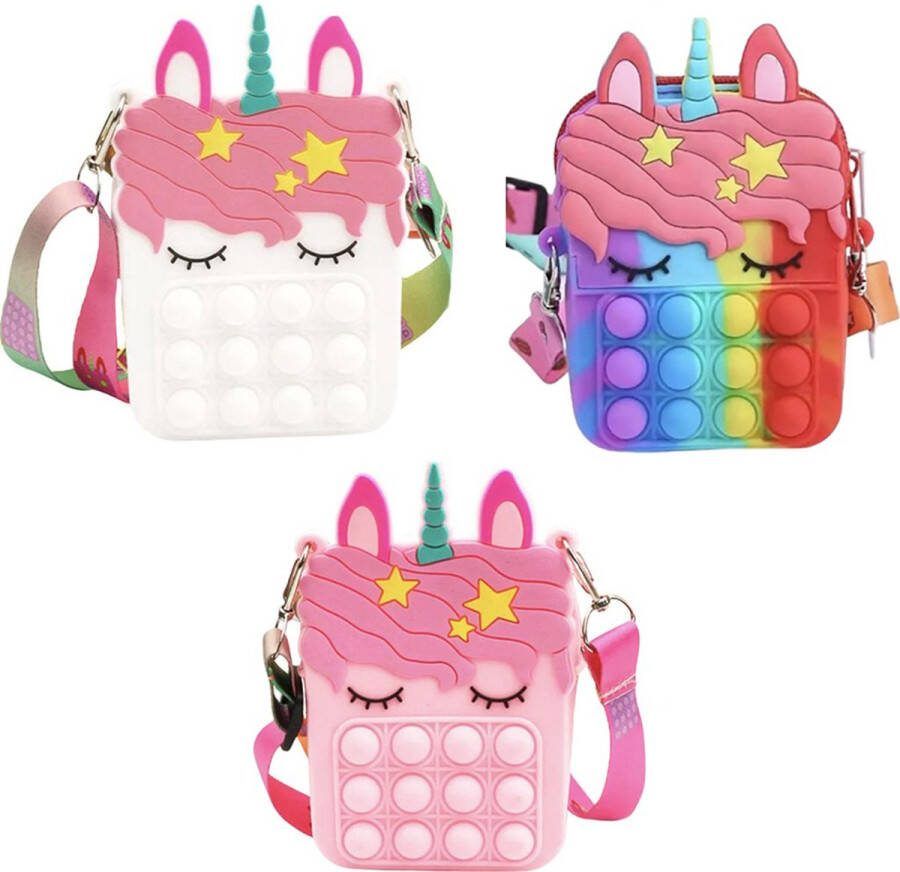 Het Betere Merk Uitdeelzakjes Traktatie Uitdeelcadeautjes Kinderen- 3 x Unicorn Fidget Toys fidget speelgoed Cadeautjes-Klein Speelgoed