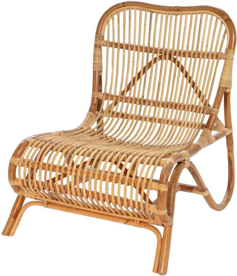 Het Mandenhuys Rotan Loungestoel Naturel Ligstoel 71x65x78cm Giga Meubel