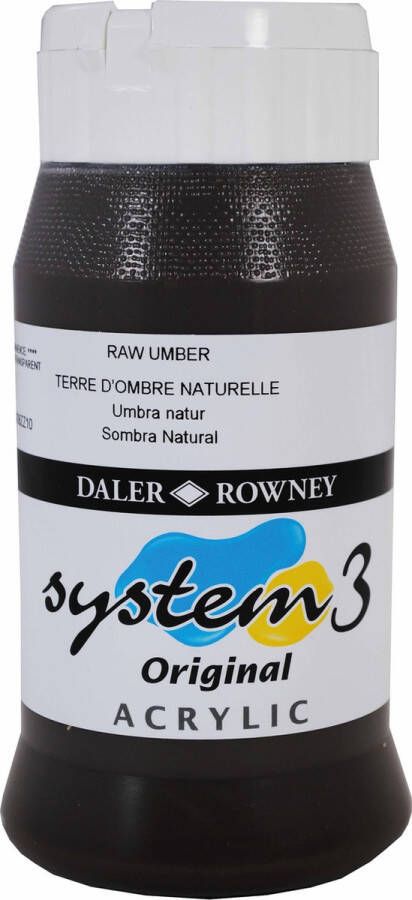 Heutink Acrylverf raw umber 500ml| Daler Rowney