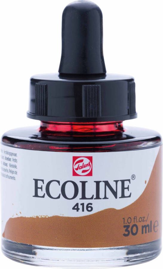 Heutink Ecoline Vloeibare waterverf 30 ml Flacon Sepia