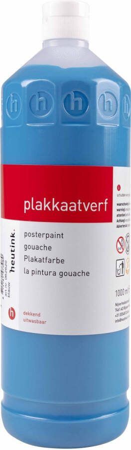Heutink Plakkaatverf blauw- flacon à 1000ml