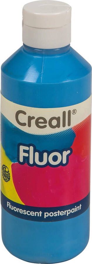 Heutink Plakkaatverf | Creall Fluor | Flacon Ã 250 ml | Blauw